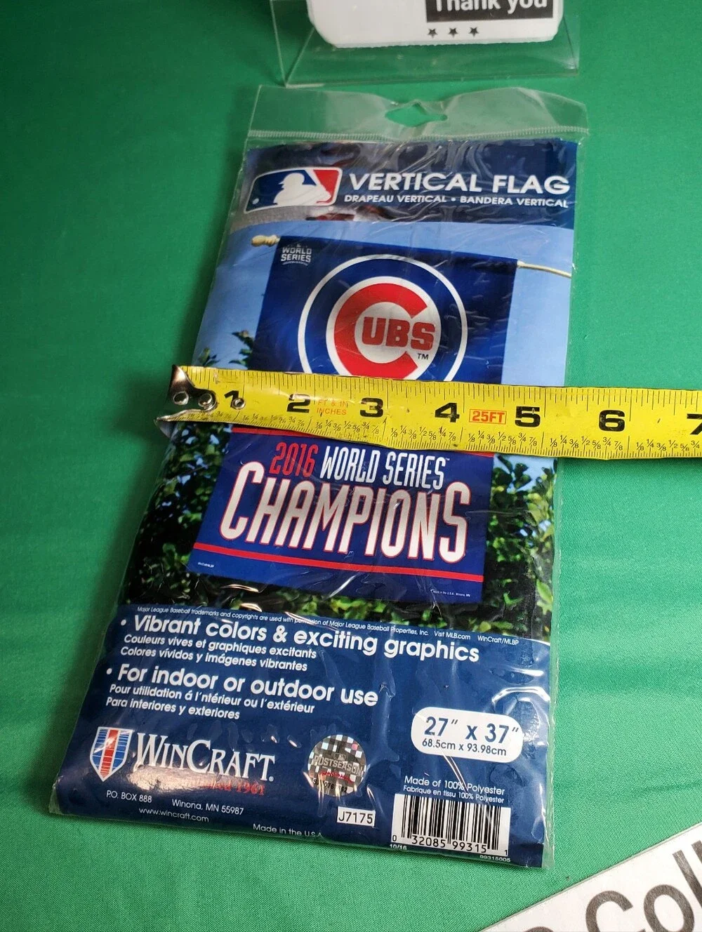 Chicago Cubs 2016 World Series Champs 27×37 Vertical Banner